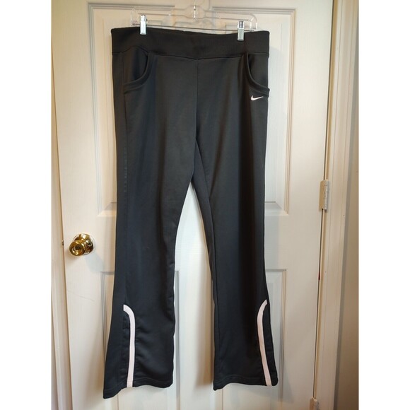 Nike Women's Size XL Athletic Pants Sweatpants Gray Bootcut Pockets Drawstring - Picture 1 of 9